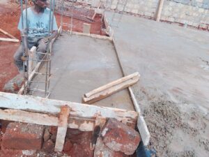 Acetic Enterprises working on a foundation construction in Juja.